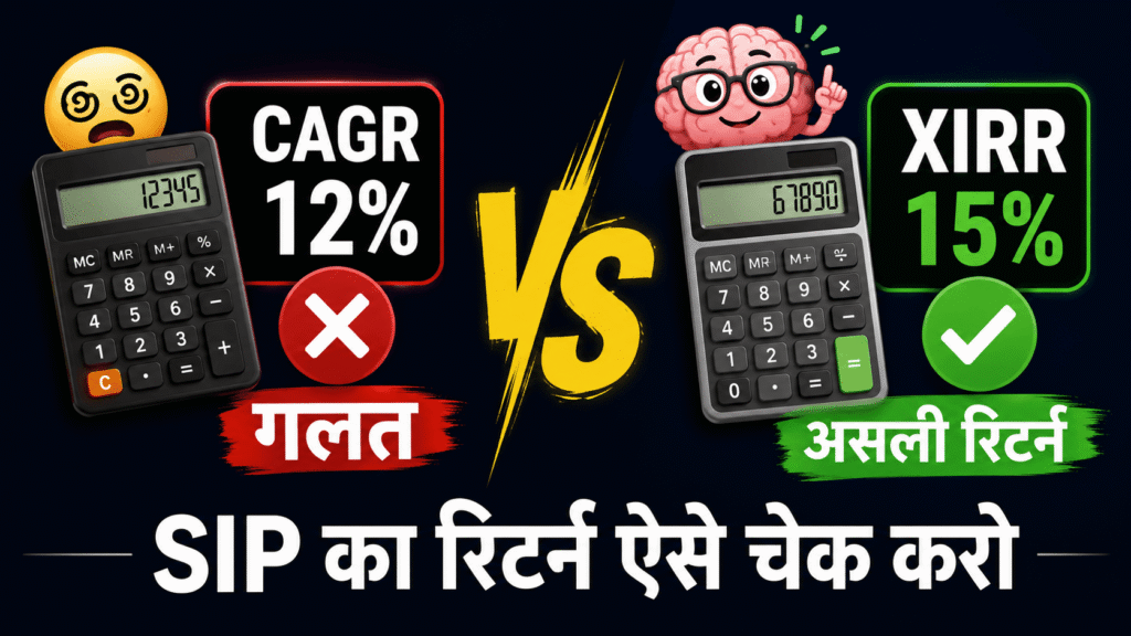 cagr-vs-xirr-kya-hai-mutual-fund-sip-real-return-calculation-hindi